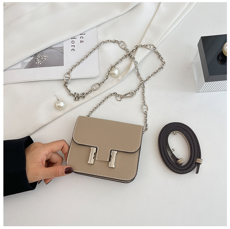 PU crossbody torbica s poklopcem, vodoravni kvadratni oblik, unutarnji ID džep