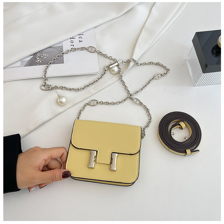PU crossbody torbica s poklopcem, vodoravni kvadratni oblik, unutarnji ID džep