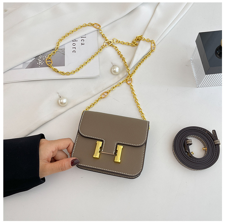 PU crossbody torbica s poklopcem, vodoravni kvadratni oblik, unutarnji ID džep