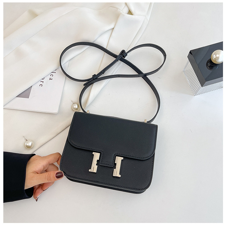 PU crossbody torbica s poklopcem, vodoravni kvadratni oblik, unutarnji ID džep