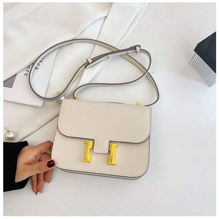 PU crossbody torbica s poklopcem, vodoravni kvadratni oblik, unutarnji ID džep