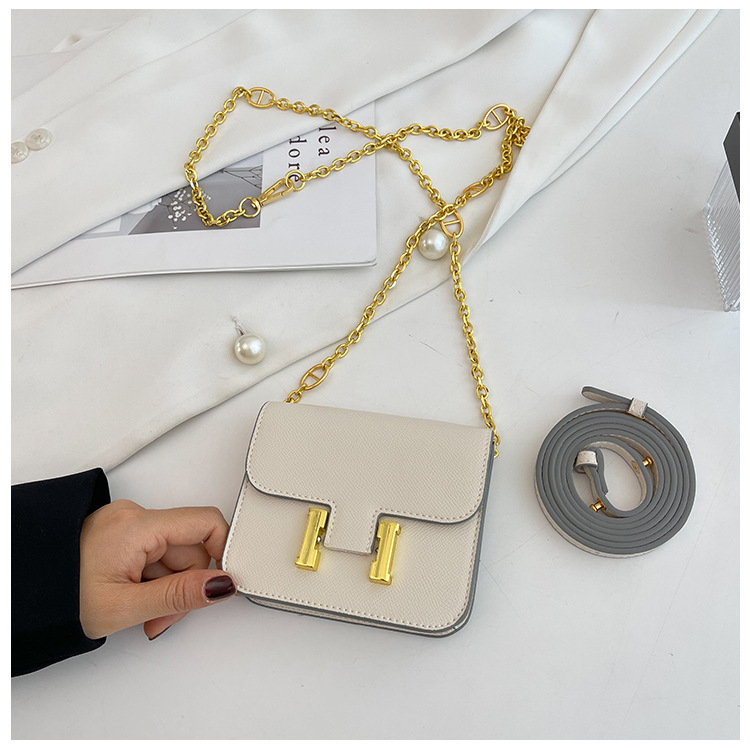 PU crossbody torbica s poklopcem, vodoravni kvadratni oblik, unutarnji ID džep