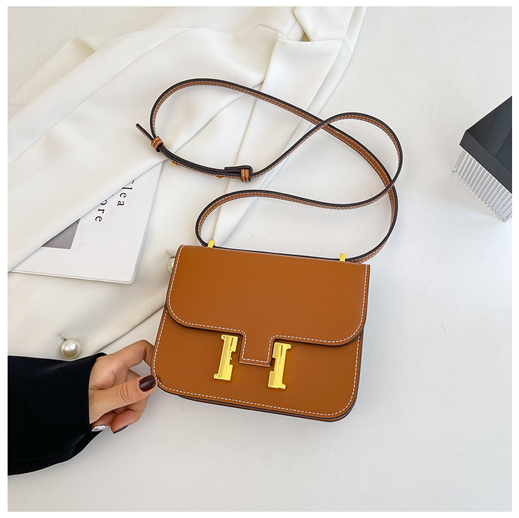 PU crossbody torbica s poklopcem, vodoravni kvadratni oblik, unutarnji ID džep