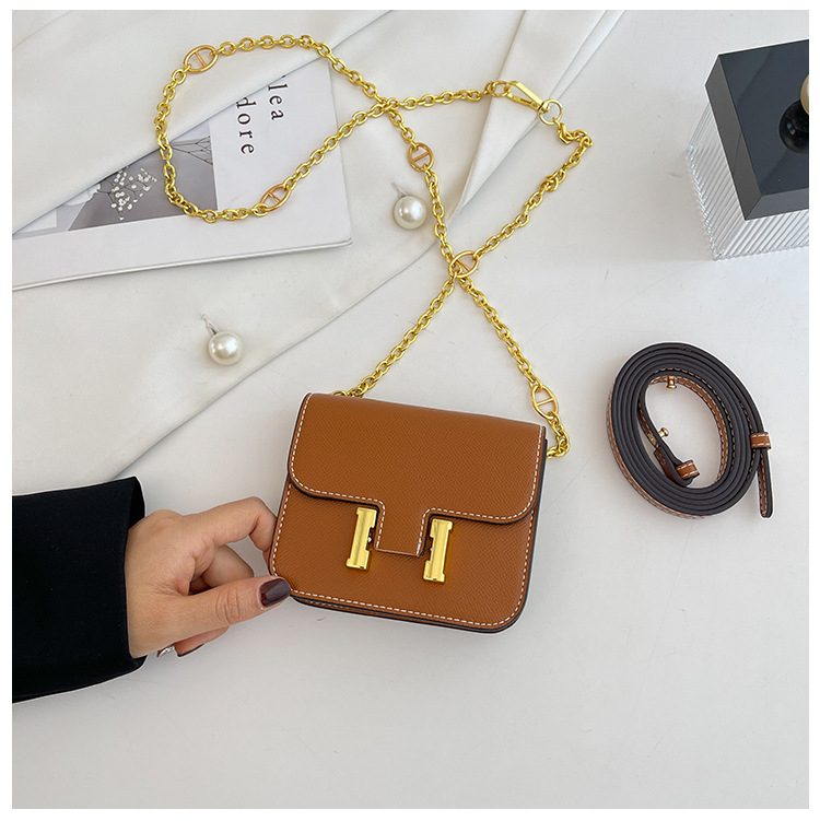 PU crossbody torbica s poklopcem, vodoravni kvadratni oblik, unutarnji ID džep