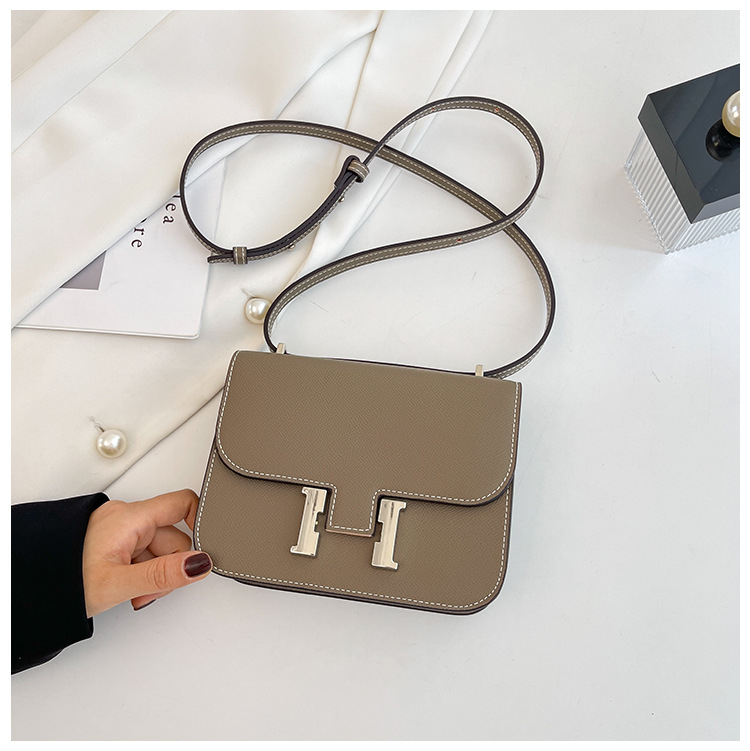 PU crossbody torbica s poklopcem, vodoravni kvadratni oblik, unutarnji ID džep