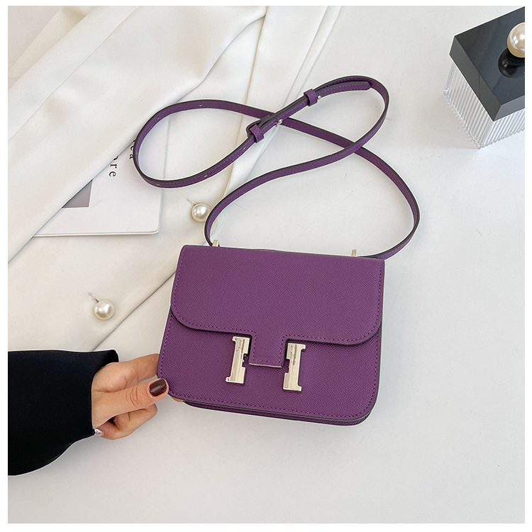 PU crossbody torbica s poklopcem, vodoravni kvadratni oblik, unutarnji ID džep