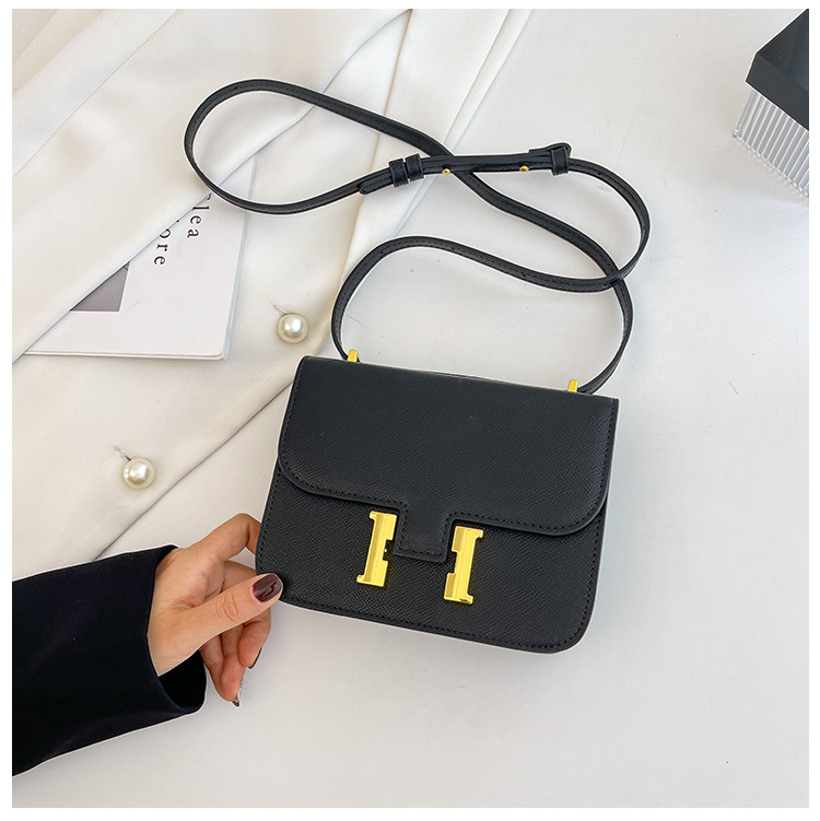 PU crossbody torbica s poklopcem, vodoravni kvadratni oblik, unutarnji ID džep