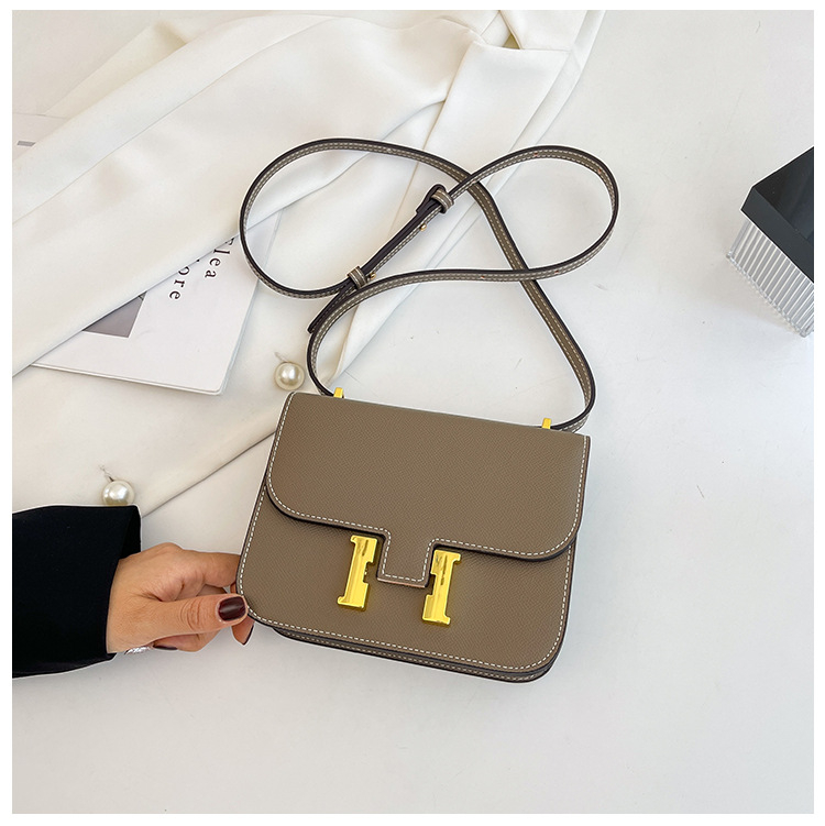 PU crossbody torbica s poklopcem, vodoravni kvadratni oblik, unutarnji ID džep