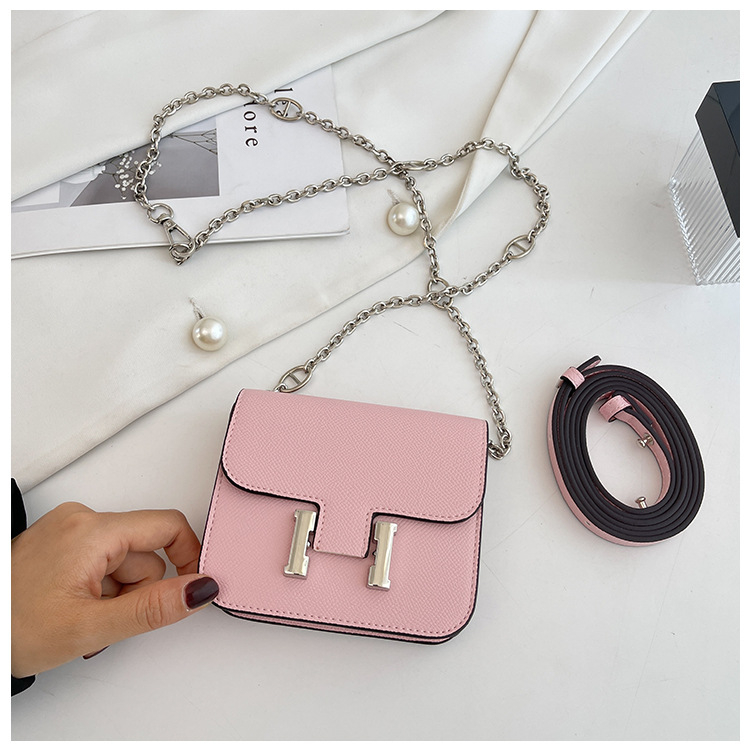 PU crossbody torbica s poklopcem, vodoravni kvadratni oblik, unutarnji ID džep