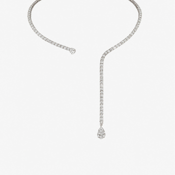 Nyaklánc vízcsepp formájú, INS stílusú, ötvözet, Water Diamond medál, reguláris lánc, 30 g