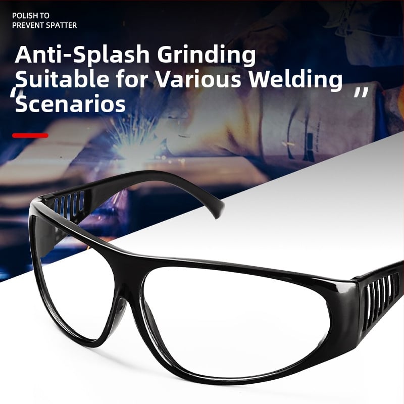 Aizsargbrilles gāzes un argona loka metināšanai — PVC rāmis, lēca 1,5 mm, 99% gaismas caurlaidība