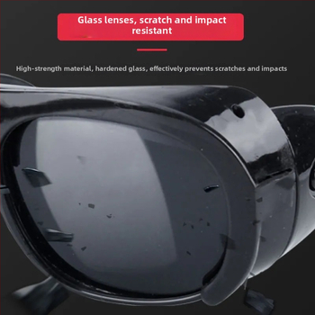 Metināšanas aizsargbrilles ar regulējamu rāmi, stikla lēcas, pret atspīdumu un pret radiāciju, piemērotas slīpēšanai un griešanai