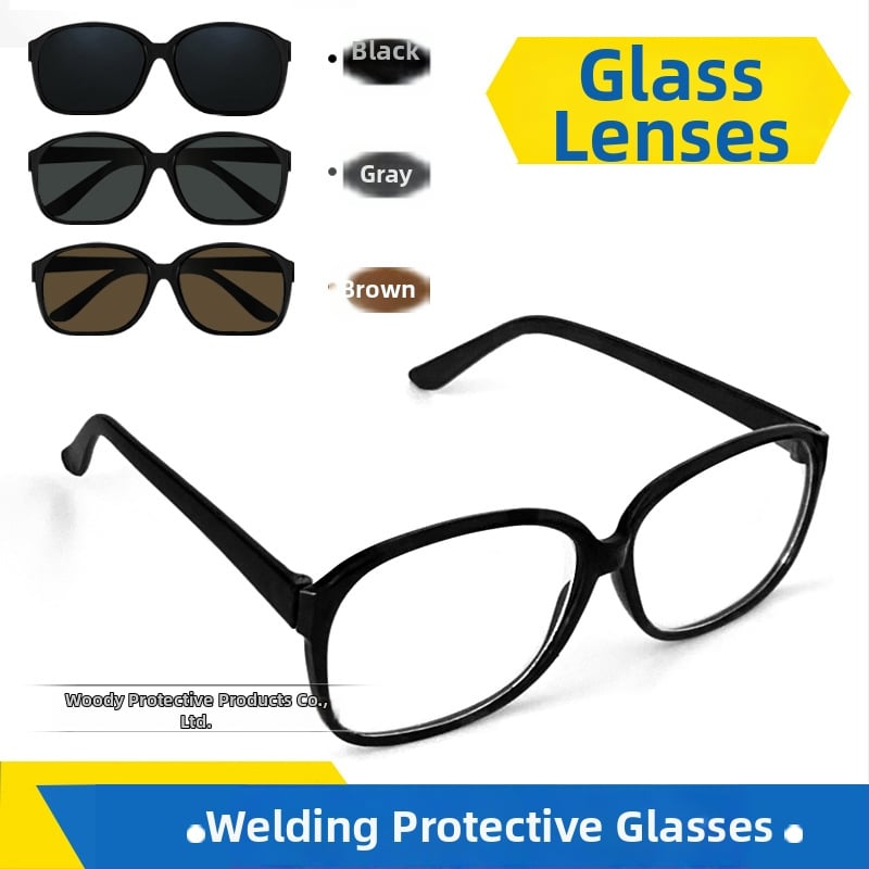 Woody 868 Ochelari de protecție cu lentile PC + plano, grosime 2 mm, transmisie luminoasă 99%, praf și stropire pentru sudură