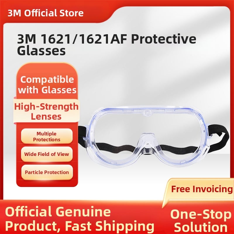 3M 1621af kaitseprillid, millel on udu vastu, keemiliste ainete, tolmu ja mõju vastu, UV-kaitse 99%