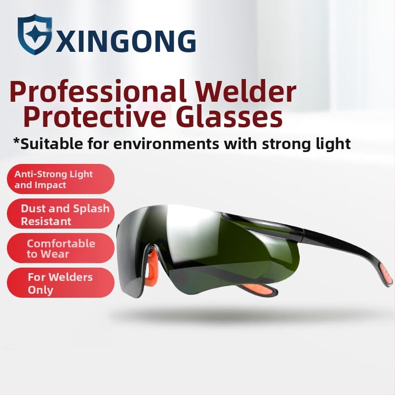 Zváračské okuliare, polykarbonátové šošovky, ochrana pri rezaní, anti-glare a ochrana očí, odolné voči nárazu, model XGY-9H