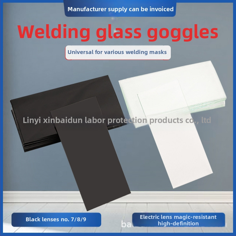 Metināšanas maskas lēca, stikla, 3 mm biezums, metināšanai, argona loka metināšanai un griešanai, UV aizsardzība