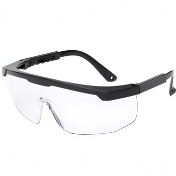 Védő kerékpáros szemüveg teleszkópos kerettel, modell L-902, típus 20213, anyag PC, védelem a fröccsenés, szél és por ellen