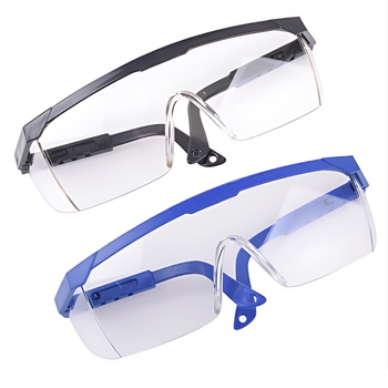 Védő kerékpáros szemüveg teleszkópos kerettel, modell L-902, típus 20213, anyag PC, védelem a fröccsenés, szél és por ellen