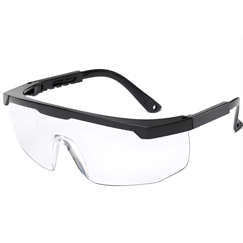 Védő kerékpáros szemüveg teleszkópos kerettel, modell L-902, típus 20213, anyag PC, védelem a fröccsenés, szél és por ellen