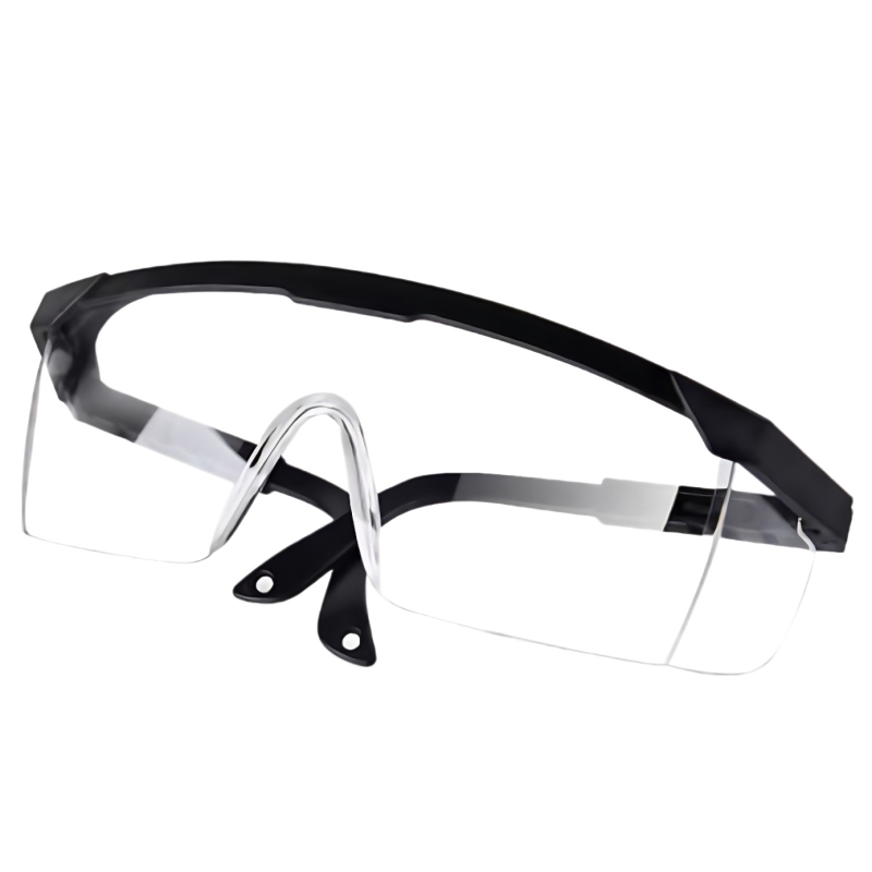 Védő kerékpáros szemüveg teleszkópos kerettel, modell L-902, típus 20213, anyag PC, védelem a fröccsenés, szél és por ellen
