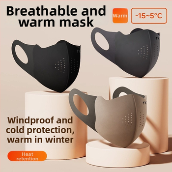 Näomask - Tuulekindel, Soe, Udutõrje klaasidele, 3D fleece vooder ja paksendatud, Kõrvakaarte tüüp