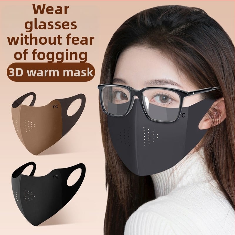 Näomask - Tuulekindel, Soe, Udutõrje klaasidele, 3D fleece vooder ja paksendatud, Kõrvakaarte tüüp