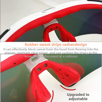 Jalgratta- ja välispordipäikeseprillid – tuulekindlad, polariseeritud – viieosaline komplekt jalgrattasõiduks, jooksmiseks, kalapüügiks ja mägironimiseks
