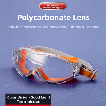 Apsauginiai akiniai - Modelis: Two-Tone Silicone Goggles, PC rėmas, reguliuojamas dirželis, Anti-Fog, smūgių apsauga, Nacionalinis standartas