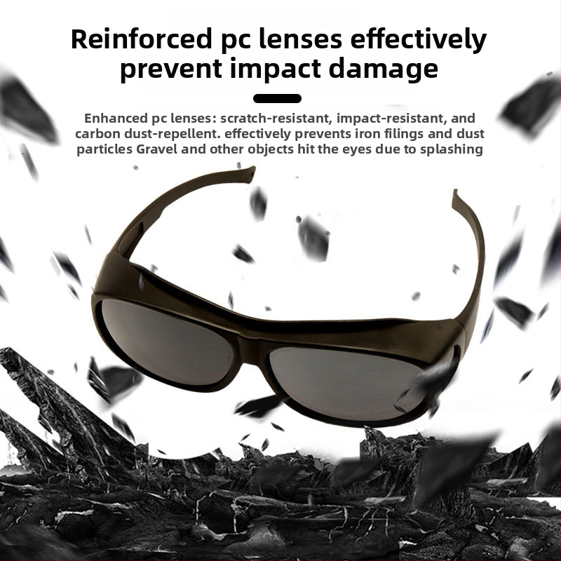 Metināšanas aizsargbrilles ar regulējamu rāmi, PC lēcas, 2 mm biezums, 10% gaismas caurlaidība, atbilst GB30863/EN207