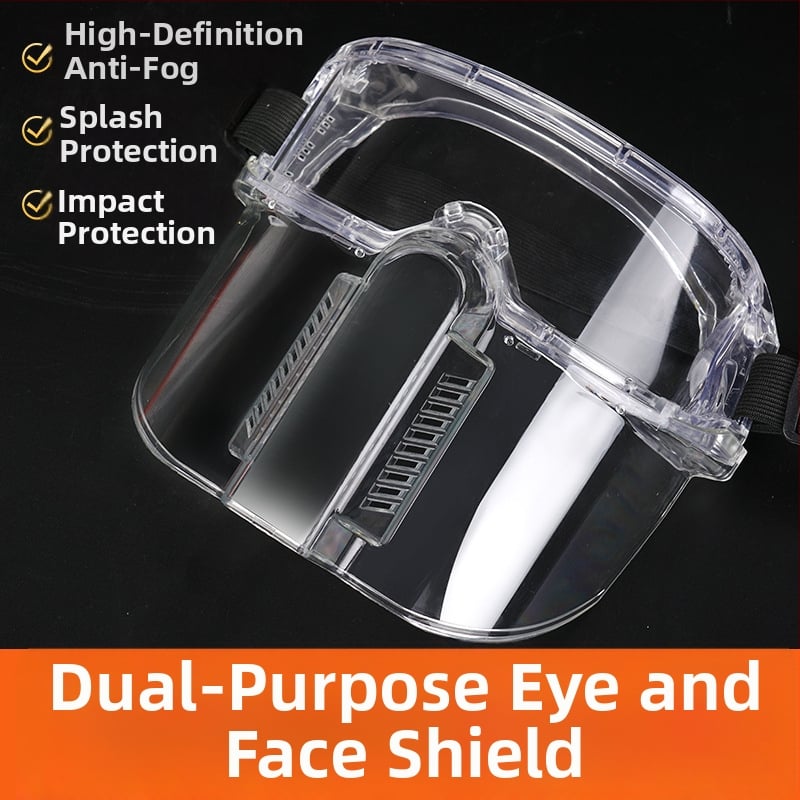 Jaotatud mask-udu vastane koos eemaldatava raamiga – löögi- vastupidav, kahekordne kasutus, PC lääts ja raam