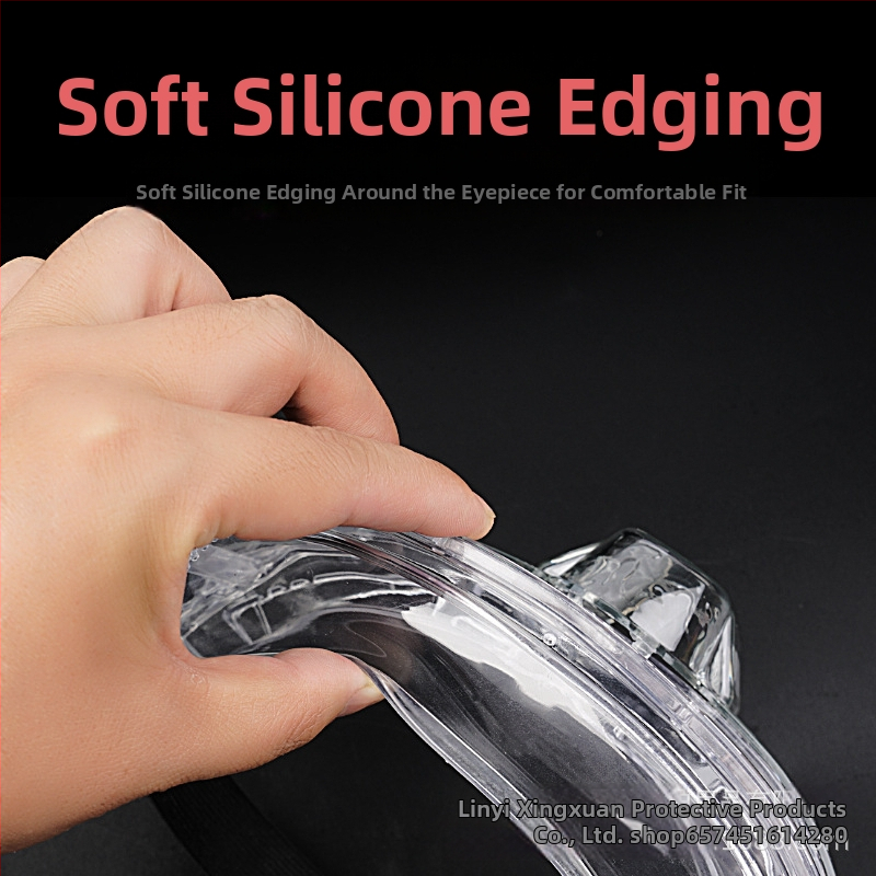 Suskaidyta kaukė akinės su nuimamais rėmeliais – atsparus smūgiams, dvejopos paskirties, PC lęšas ir rėmas