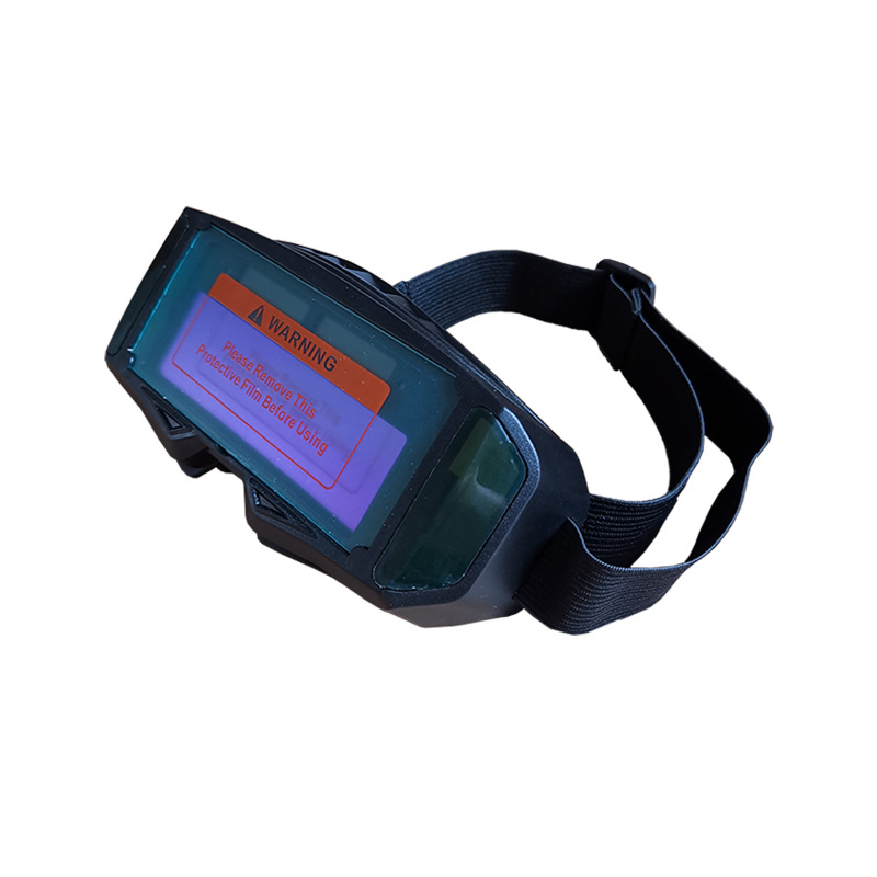 Galvas nēsājamās automātiskās tumšēšanas aizsargbrilles, ABS rāmis, 30 mm lēca, gaismas caurlaidība 9–13%, standarts GB21551335-2006