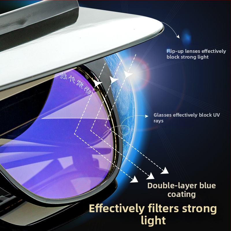 Заваръчни очила със усилено стъкло с висока дефиниция, антипръскване, антиудар