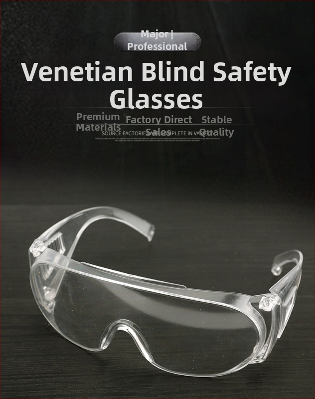 Aizsargbrilles no PC materiāla, caurspīdīgas lēcas, standarta lēcu biezums, standarta gaismas caurlaidība, aizsardzība pret šļakatām, putekļiem un trieciens