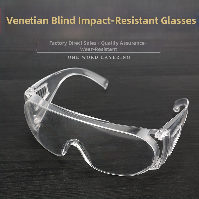 Aizsargbrilles no PC materiāla, caurspīdīgas lēcas, standarta lēcu biezums, standarta gaismas caurlaidība, aizsardzība pret šļakatām, putekļiem un trieciens