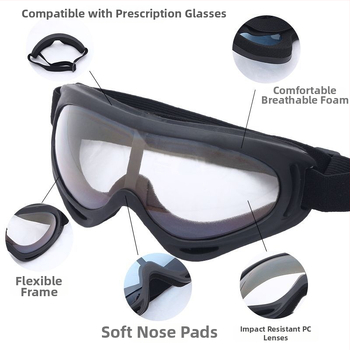 X400 prillid – PC materjal, tuulekindlad, täisraamiga sportprillid, unisex