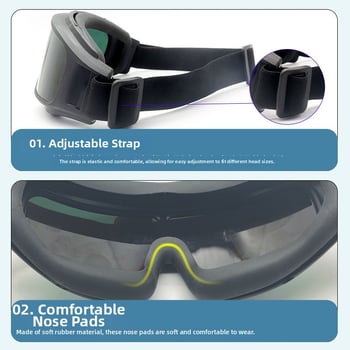 Lazerinio suvirinimo akiniai su arkos apsauga, radiacijos apsauga ir smūgių atsparumas