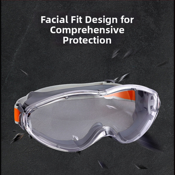 Silikona aizsargbrilles ar polikarbonāta lēcām, divkāršas krāsas, pret vēju un pret šļakatām, regulējams siksnas