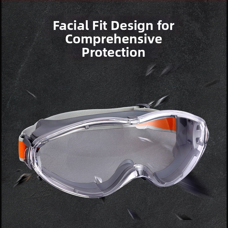 Silikona aizsargbrilles ar polikarbonāta lēcām, divkāršas krāsas, pret vēju un pret šļakatām, regulējams siksnas