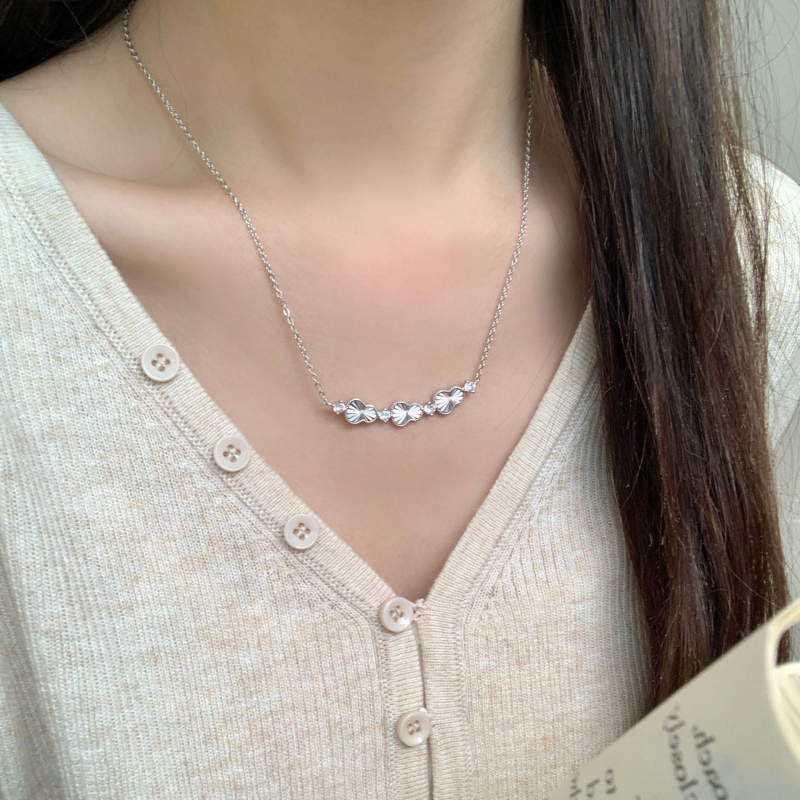 Colier geometric din argint 925, electroplacare, lanț simplu, pandantiv din argint