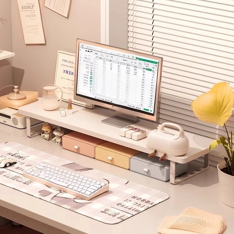 Stolni organizator za monitor i laptop - podesiva visina (Model Yafan Home; Kompatibilan sa svim računalima; Desktop stil)