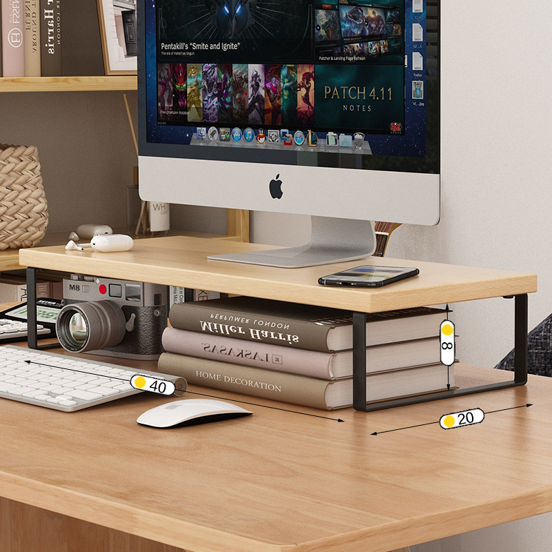 Stolni organizator za monitor i laptop - podesiva visina (Model Yafan Home; Kompatibilan sa svim računalima; Desktop stil)