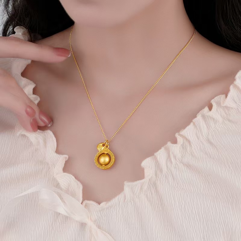 Colier geometric din cupru, placare electrochimică, în stil nou Chinezesc.