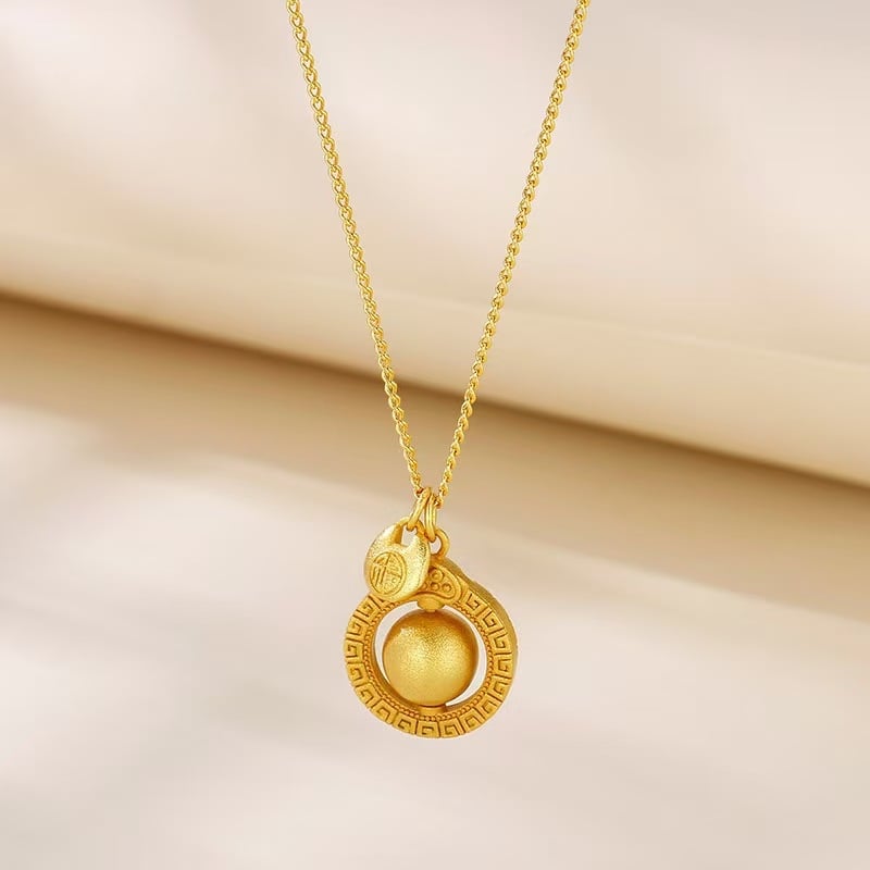 Colier geometric din cupru, placare electrochimică, în stil nou Chinezesc.