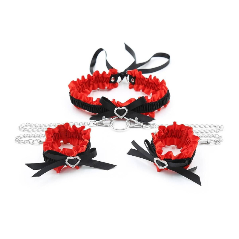 Bowknot Heart ogrlica s standardnim lancem, cinkova zliatina, elektroplatirano, unisex