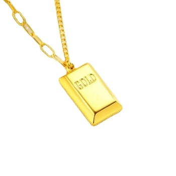Ogrlica od Alluvial zlat, O-lanac, geometrijski dizajn, težina 5,9 g, stil Light Luxury