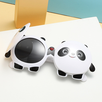 Vaikų poliarizuotos saulės akinės Panda Flip dizainu, UV400 TAC lęšiai, pilnas rėmas