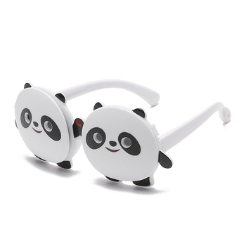 Vaikų poliarizuotos saulės akinės Panda Flip dizainu, UV400 TAC lęšiai, pilnas rėmas