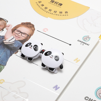 Vaikų poliarizuotos saulės akinės Panda Flip dizainu, UV400 TAC lęšiai, pilnas rėmas