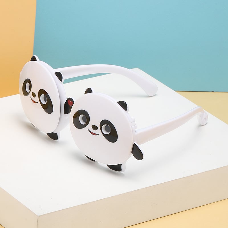 Vaikų poliarizuotos saulės akinės Panda Flip dizainu, UV400 TAC lęšiai, pilnas rėmas